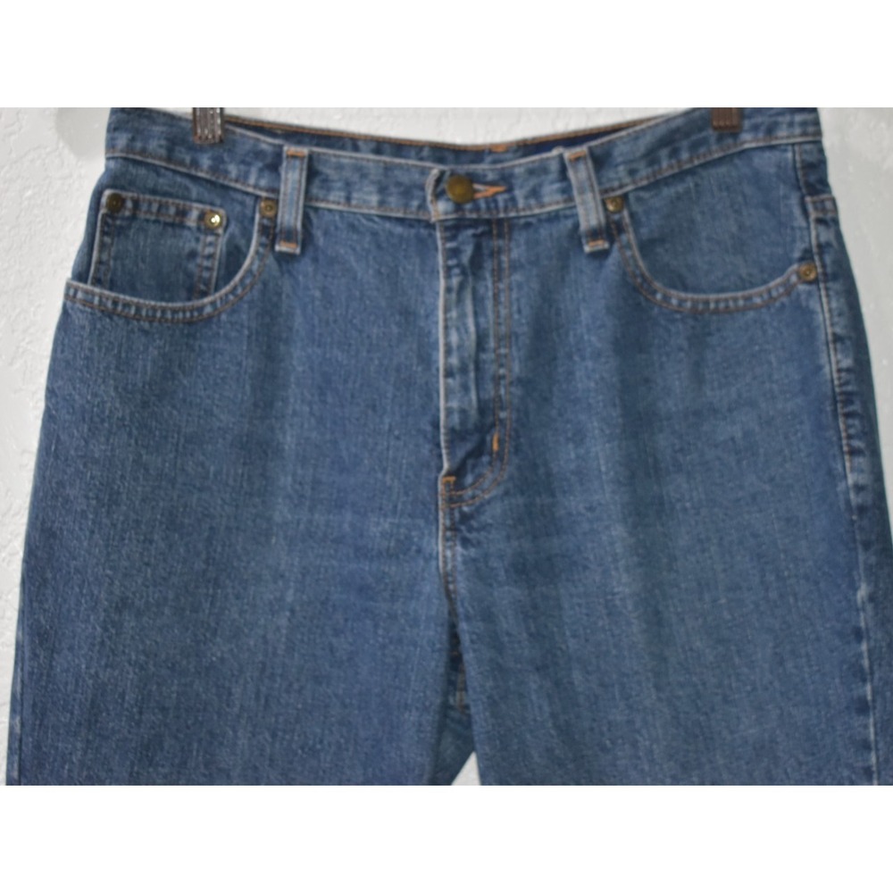 Eddie Bauer 10P Petite Blue Jeans 100% Cotton 5-Pocket High Rise Straight Leg - Picture 15 of 16